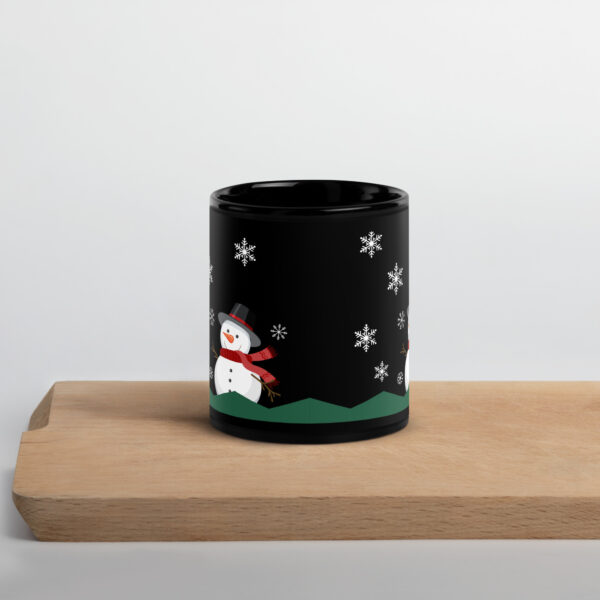 Schwarze Weihnachtstasse
