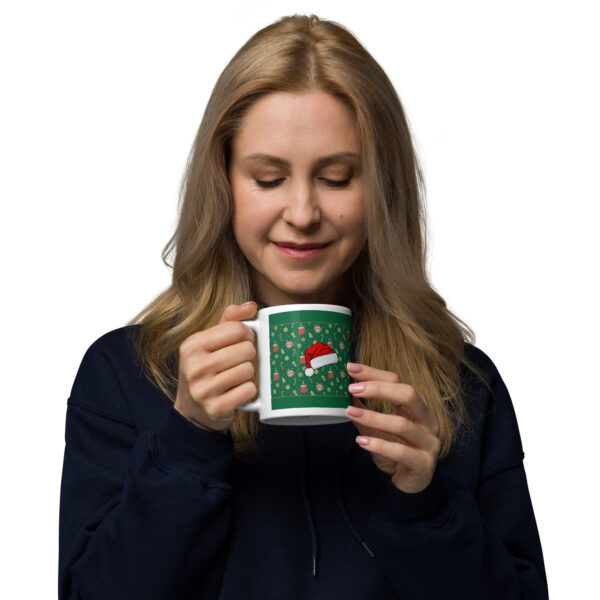 Grüne Weihnachtstasse
